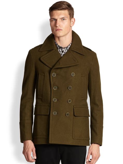 burberry peacoat sale|burberry men's overcoat.